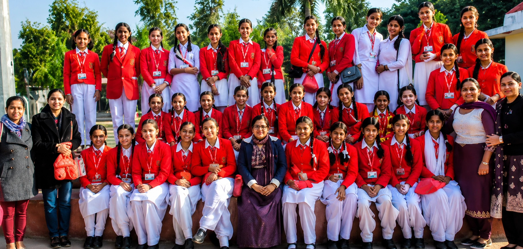 Students on an educational trip